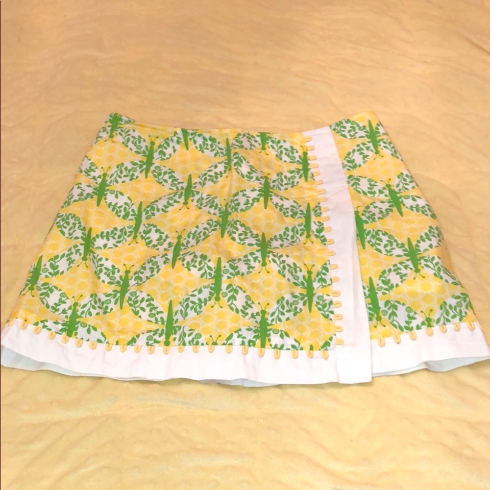 Lilly Pulitzer Op Art Butterfly Print Mini Skirt
